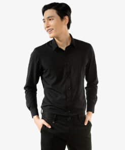 Men's long-sleeved Café-DriS odor-eliminating shirt - Black