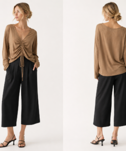 Long sleeve top 10552 Brown