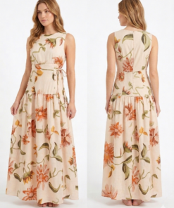 Maxi Dress Indikah 6546 Beige