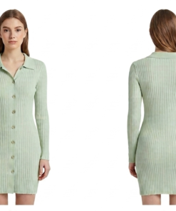 Knit body dress 336 Green